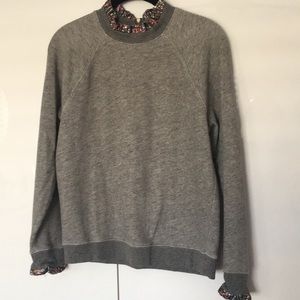 J.Crew Metallic Ruffle Sweatshirt